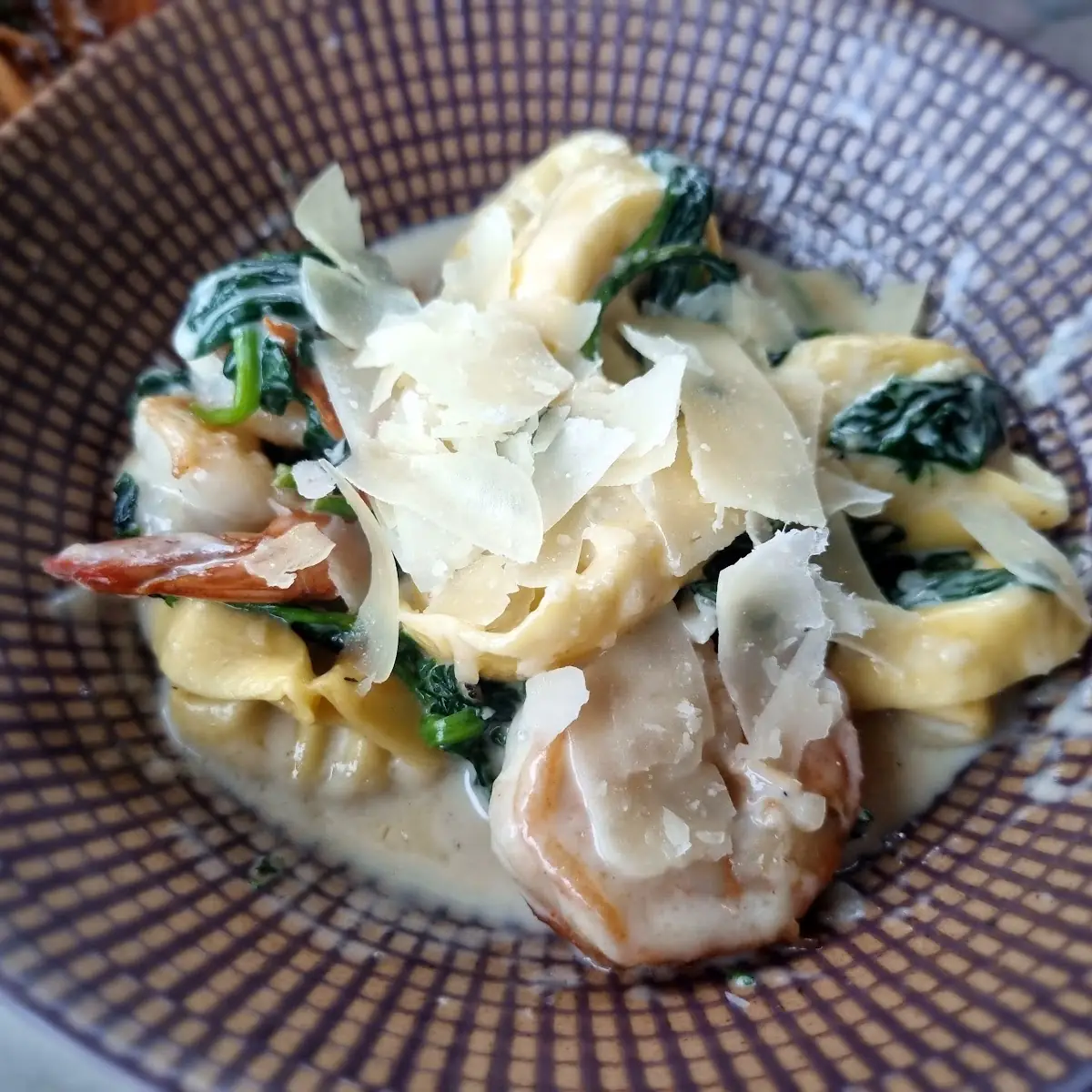 Porcini Mushroom Tortellini with Shrimp