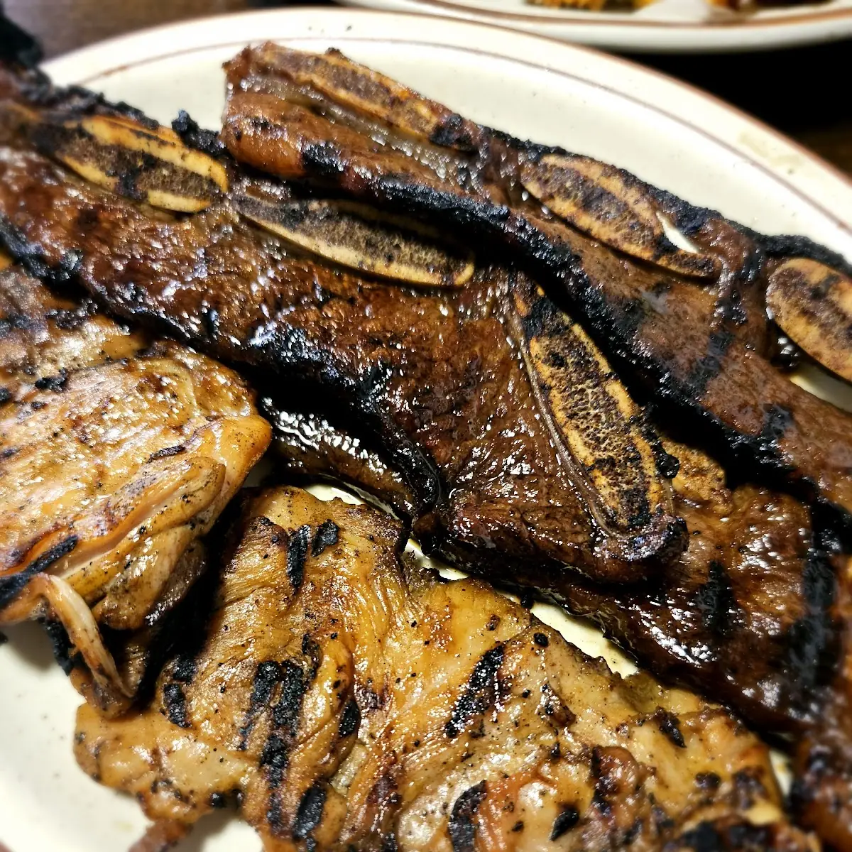 Kalbi and BBQ Chicken
