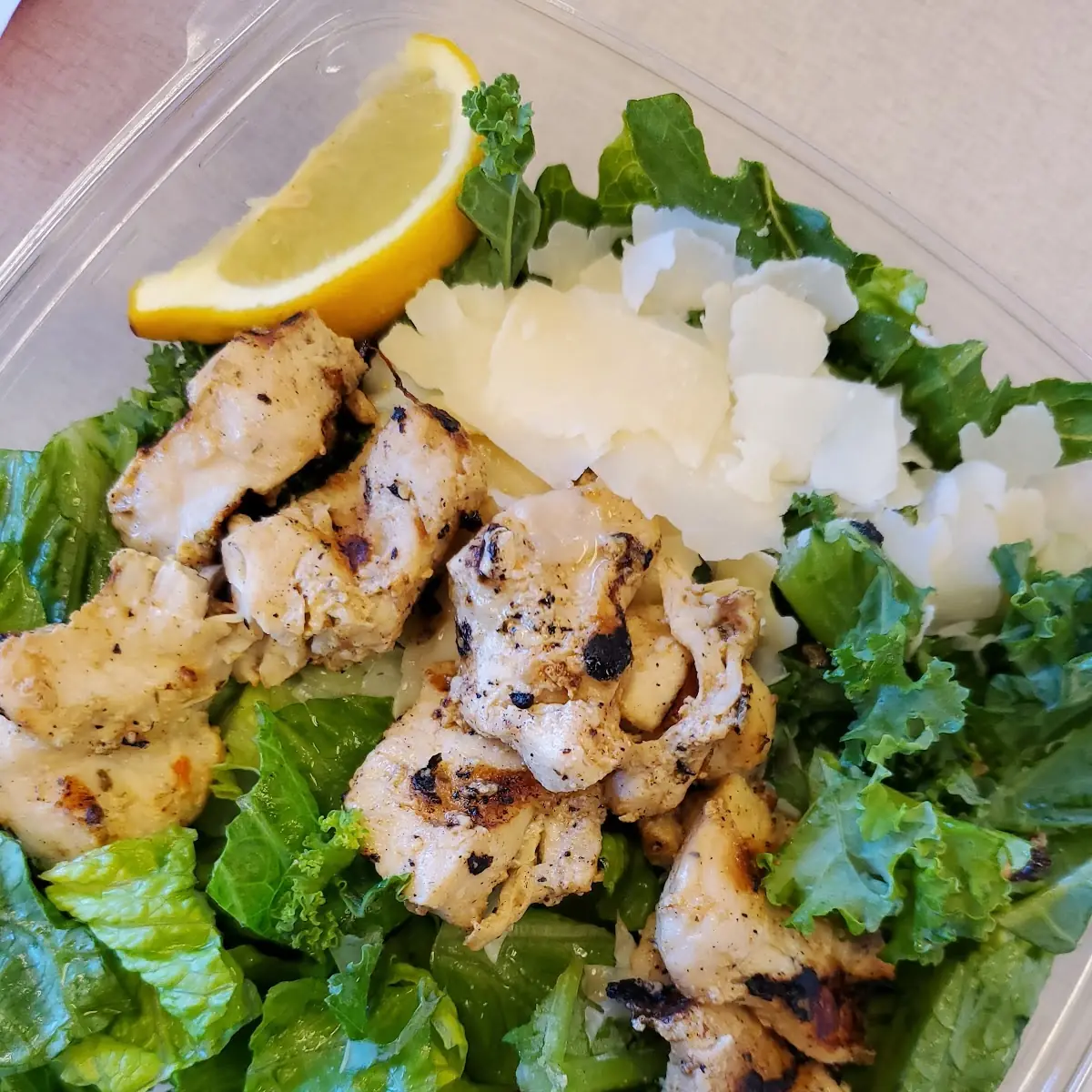 Lemon Kale Caesar Salad