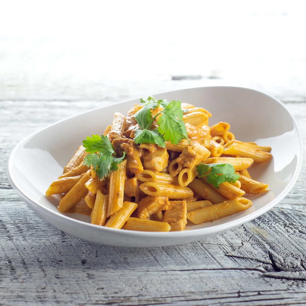 Butter Chicken Penne, Aquila Restaurant