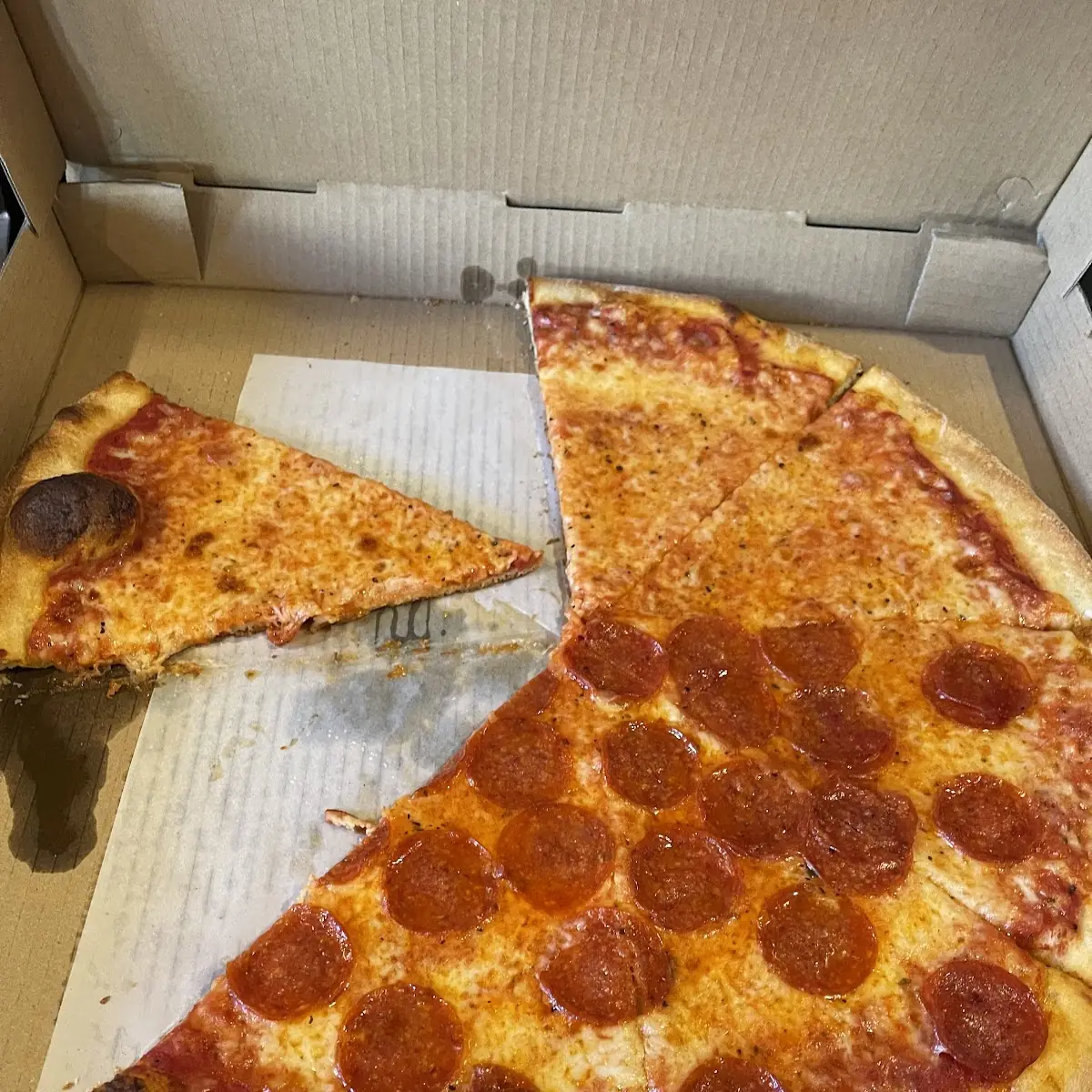 Half Cheese Half Pepperoni Pizza