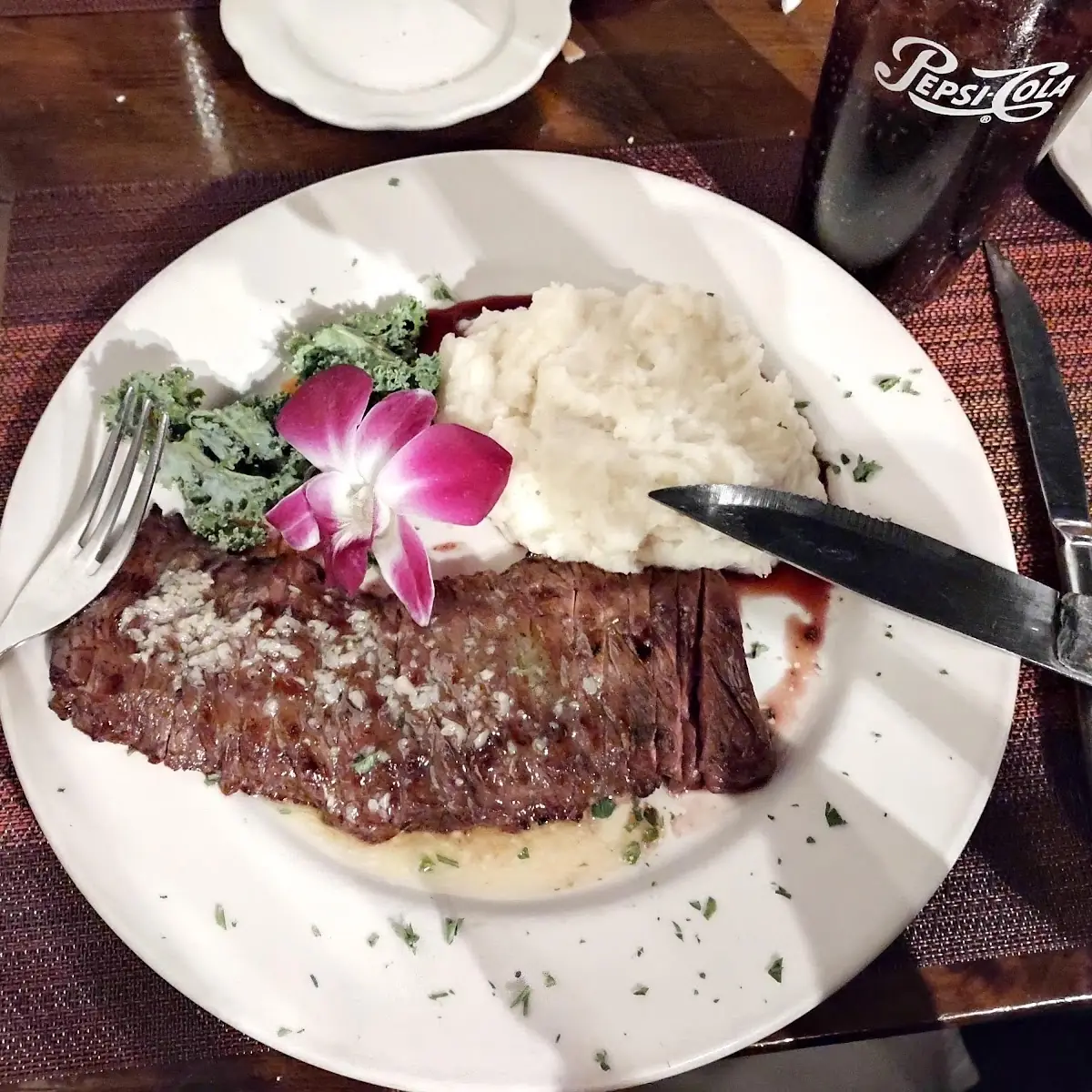 Garlic Buttered Steak with Scallion Mashed Potatoes