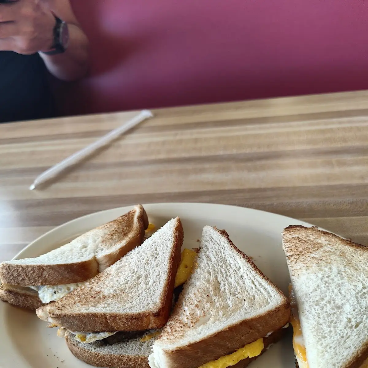 2 Sausage Egg and Cheese on White Toast