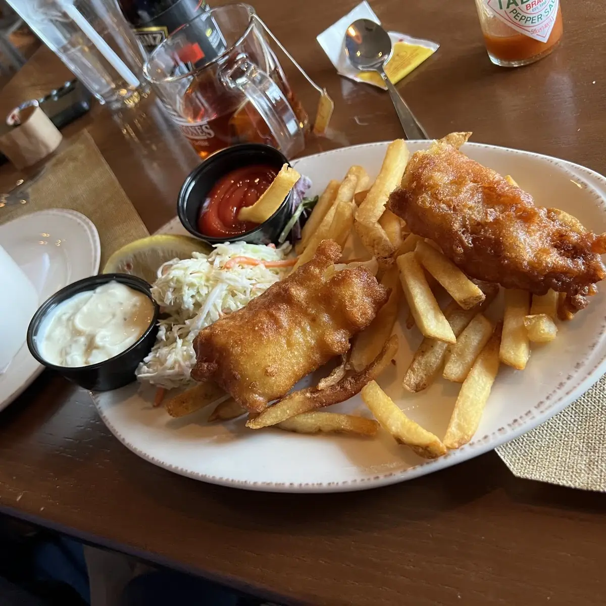 Narragansett Beer Battered Fish & Chips