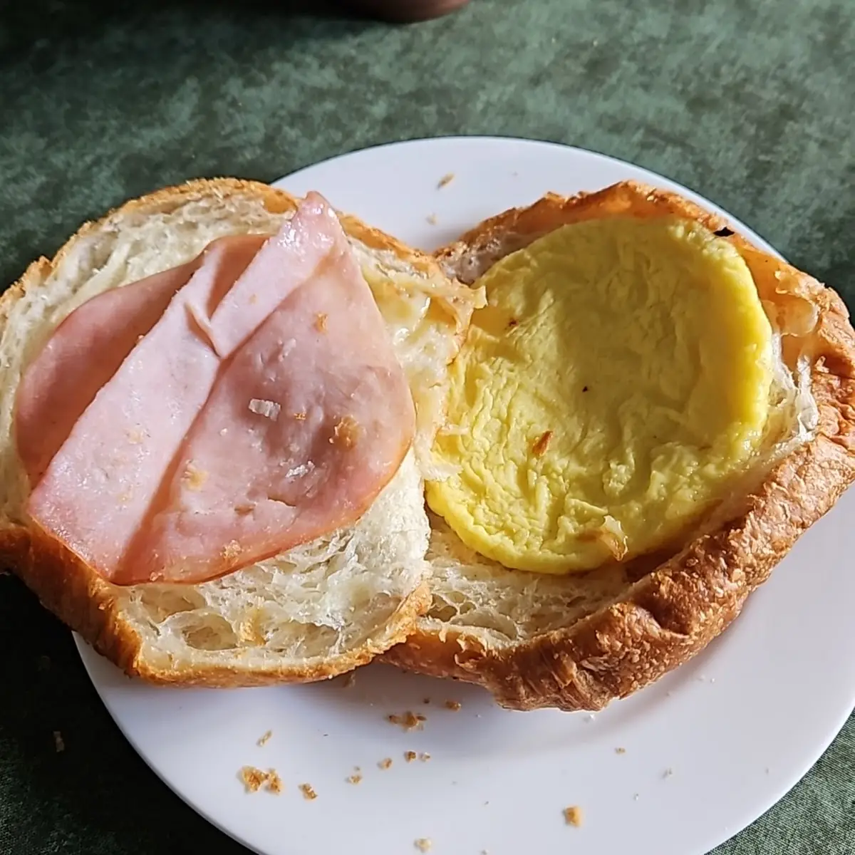 Ham Egg and Cheese Croissant