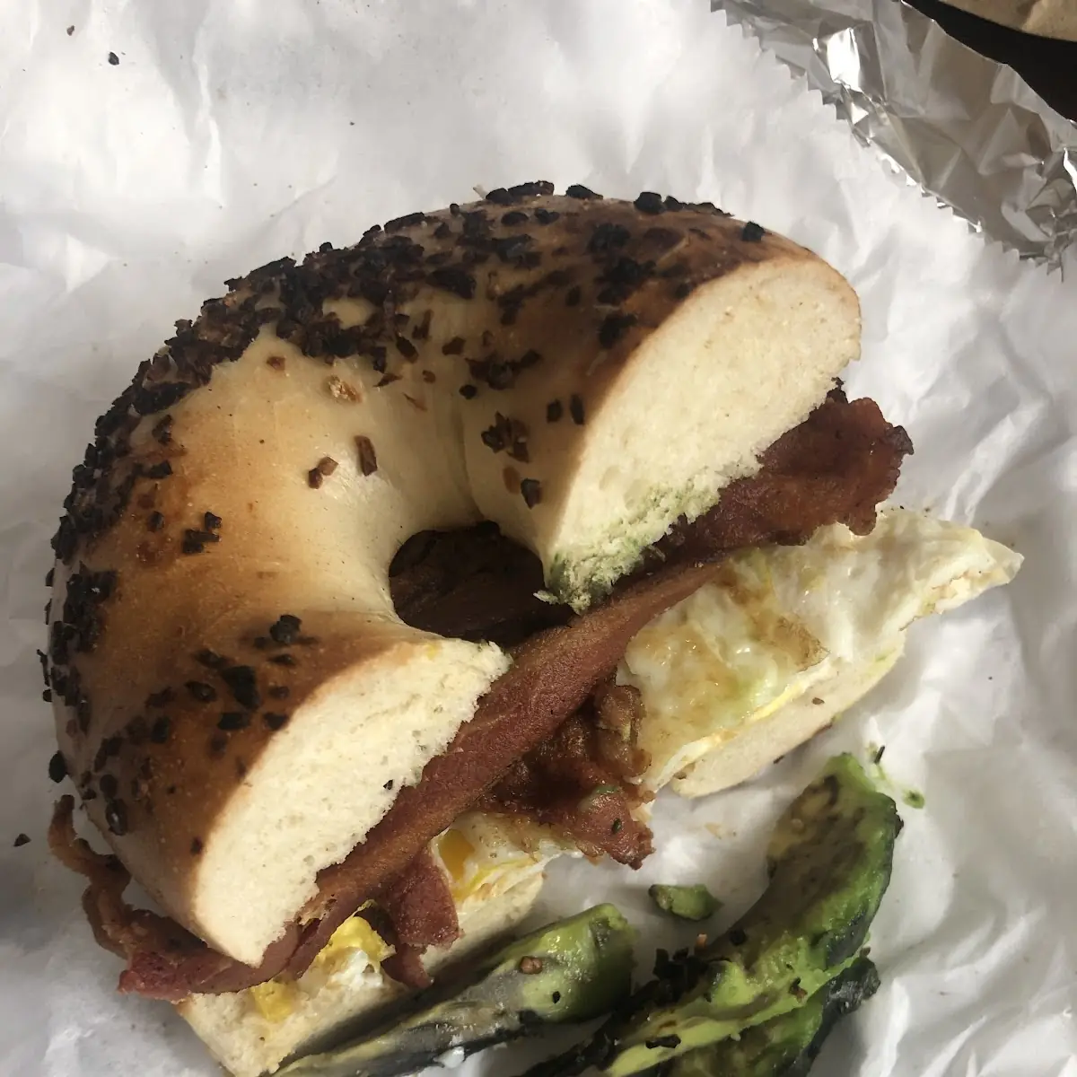 Peppers Balsamic on Everything Bagel