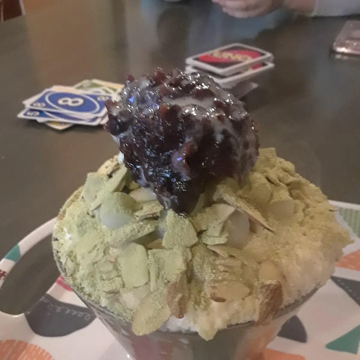 Green Tea and Red Bean Bingsu