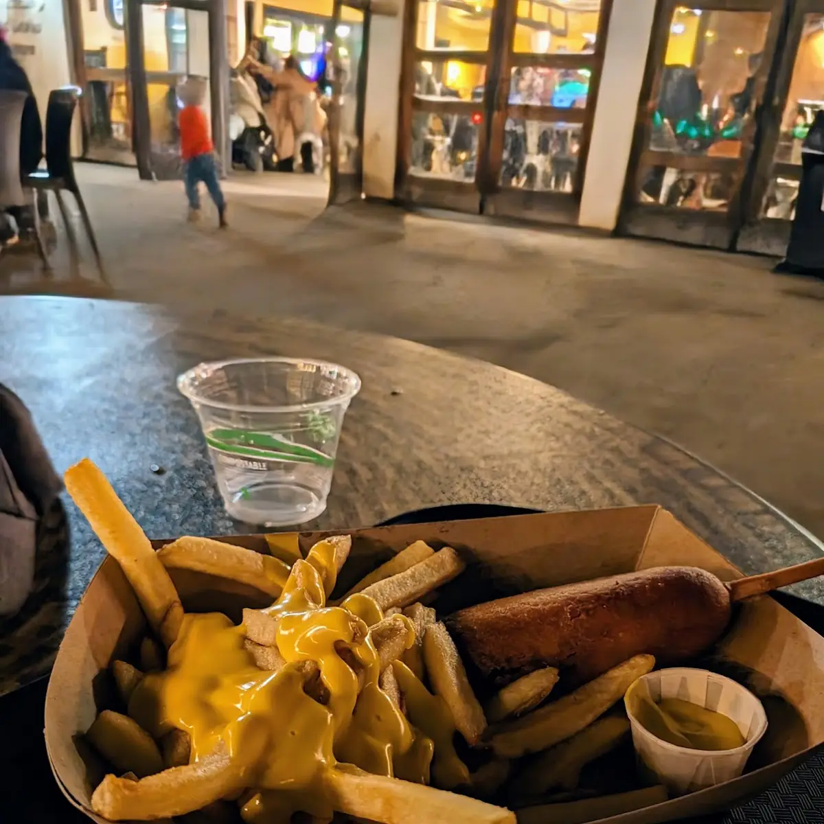 Corn Dog Basket with Cheese Fries