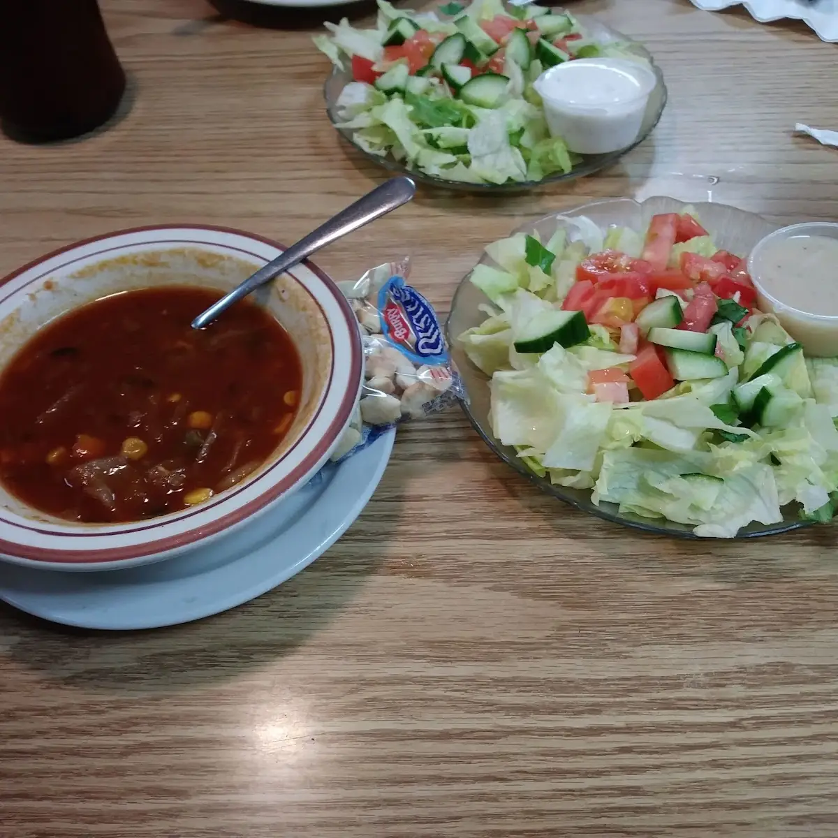 Beef Barley Soup & Garden Salad