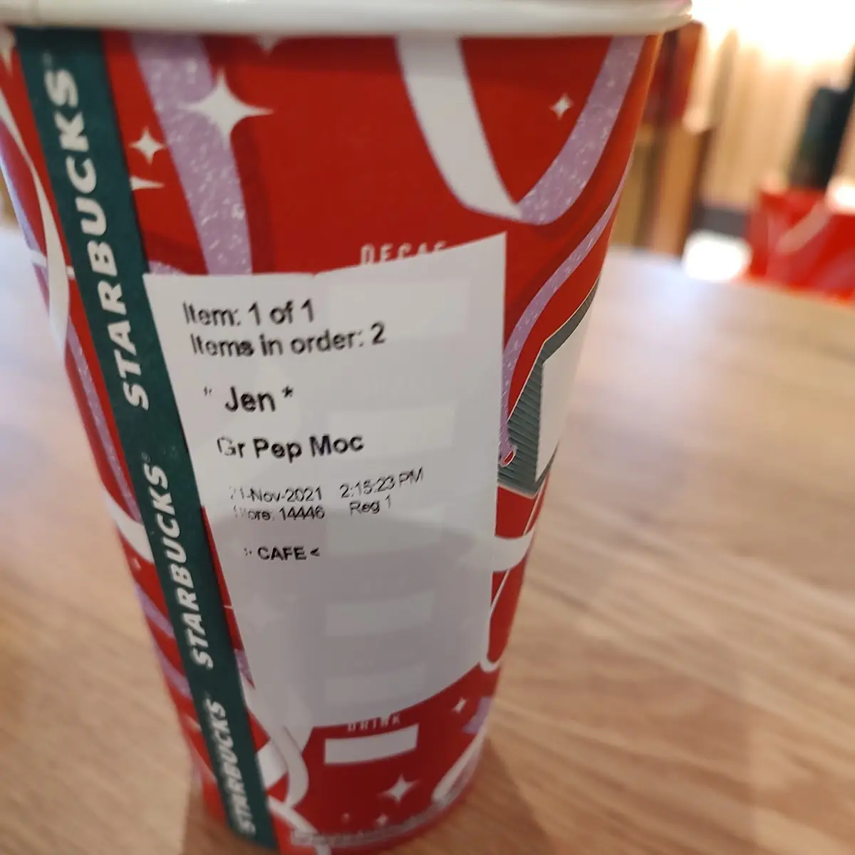 White Chocolate Mocha with Carmel Drizzle