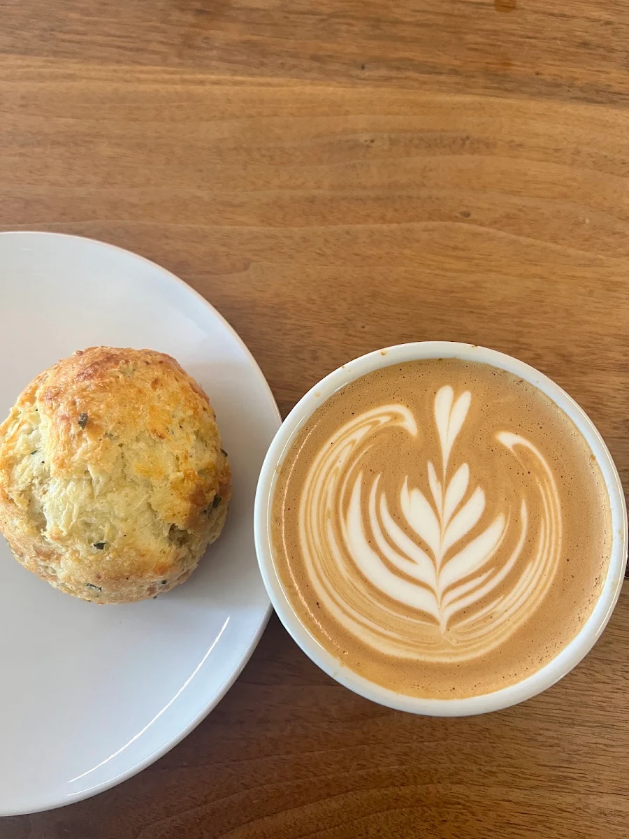 Latte and Cheese Scone