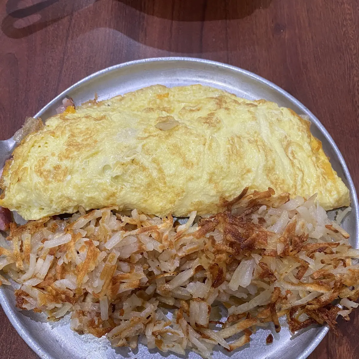 Omlette and Hash Browns