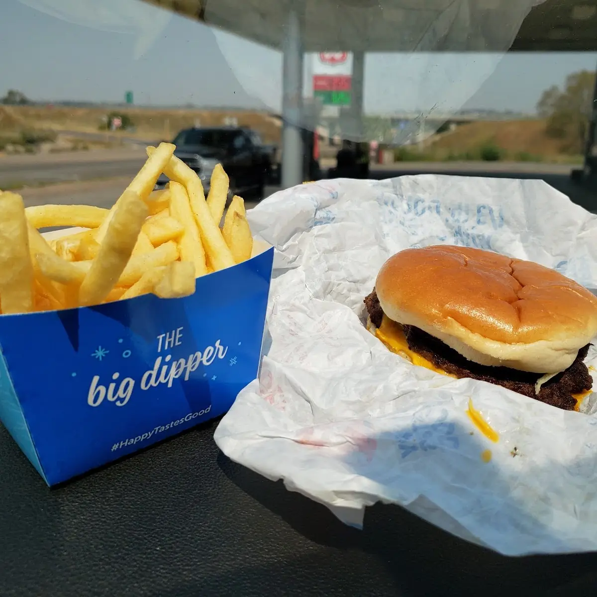 Double Cheese Burger and Fries