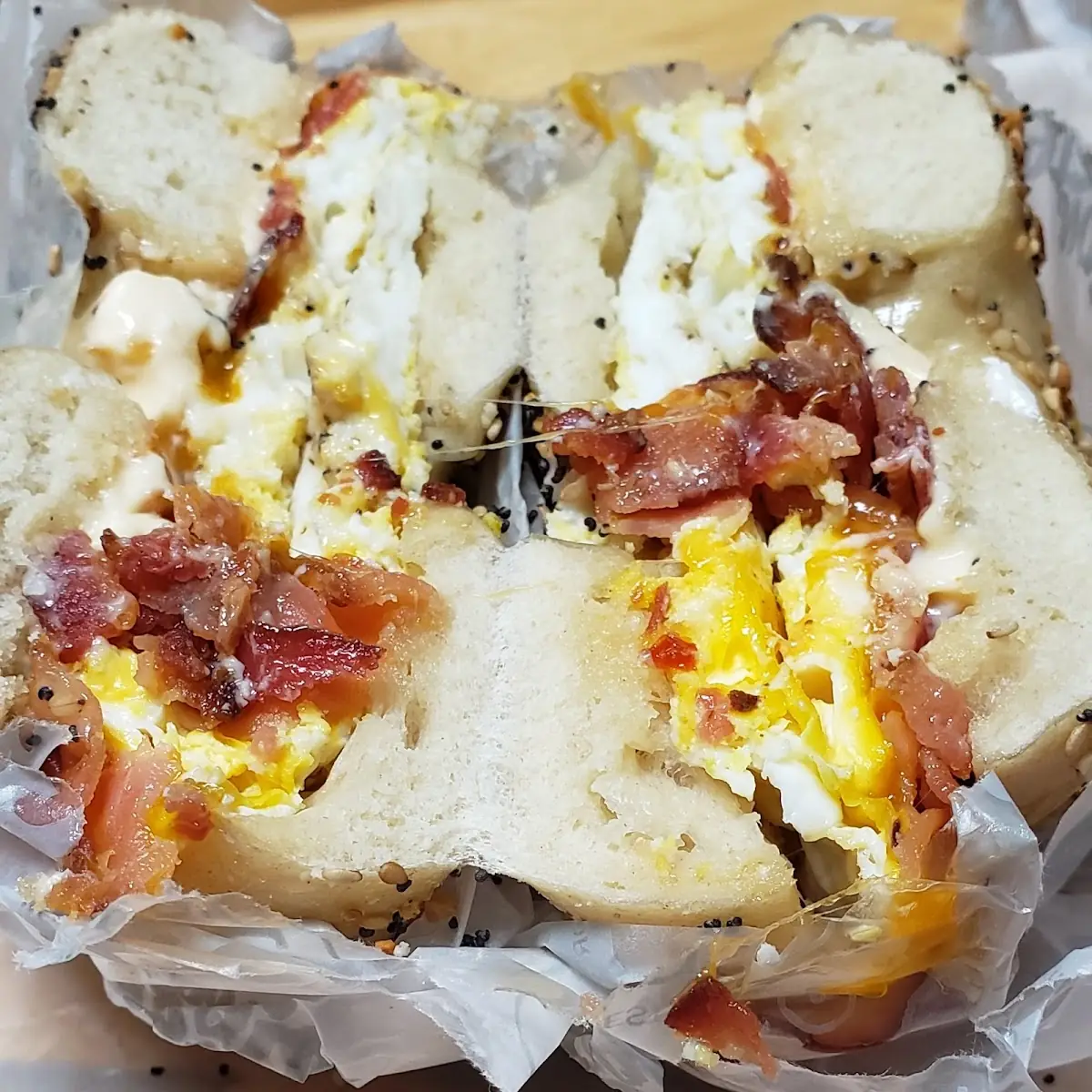 Sriracha Honey Bacon Egg and Cheese