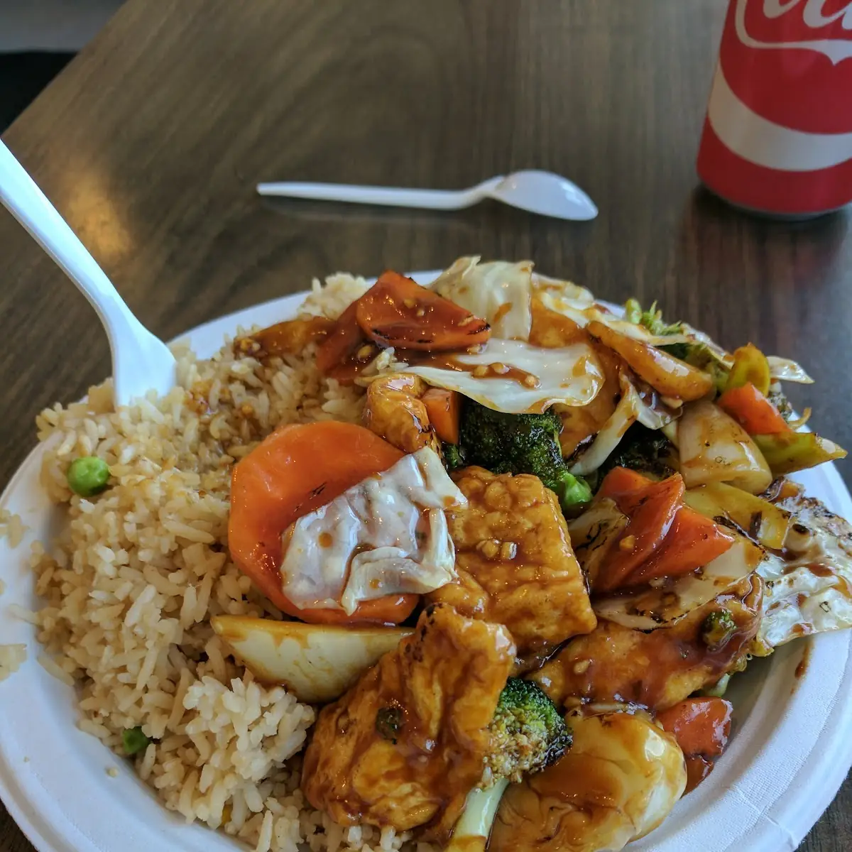 Mixed Vegetables and Fried Rice
