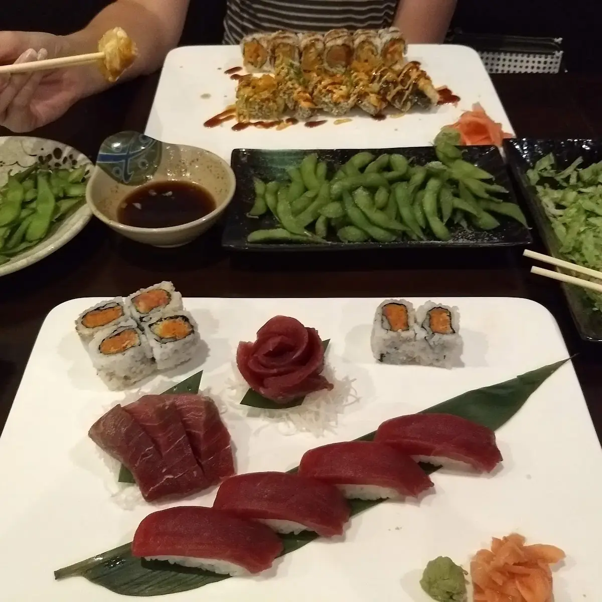 Edamame and Tuna Sashimi