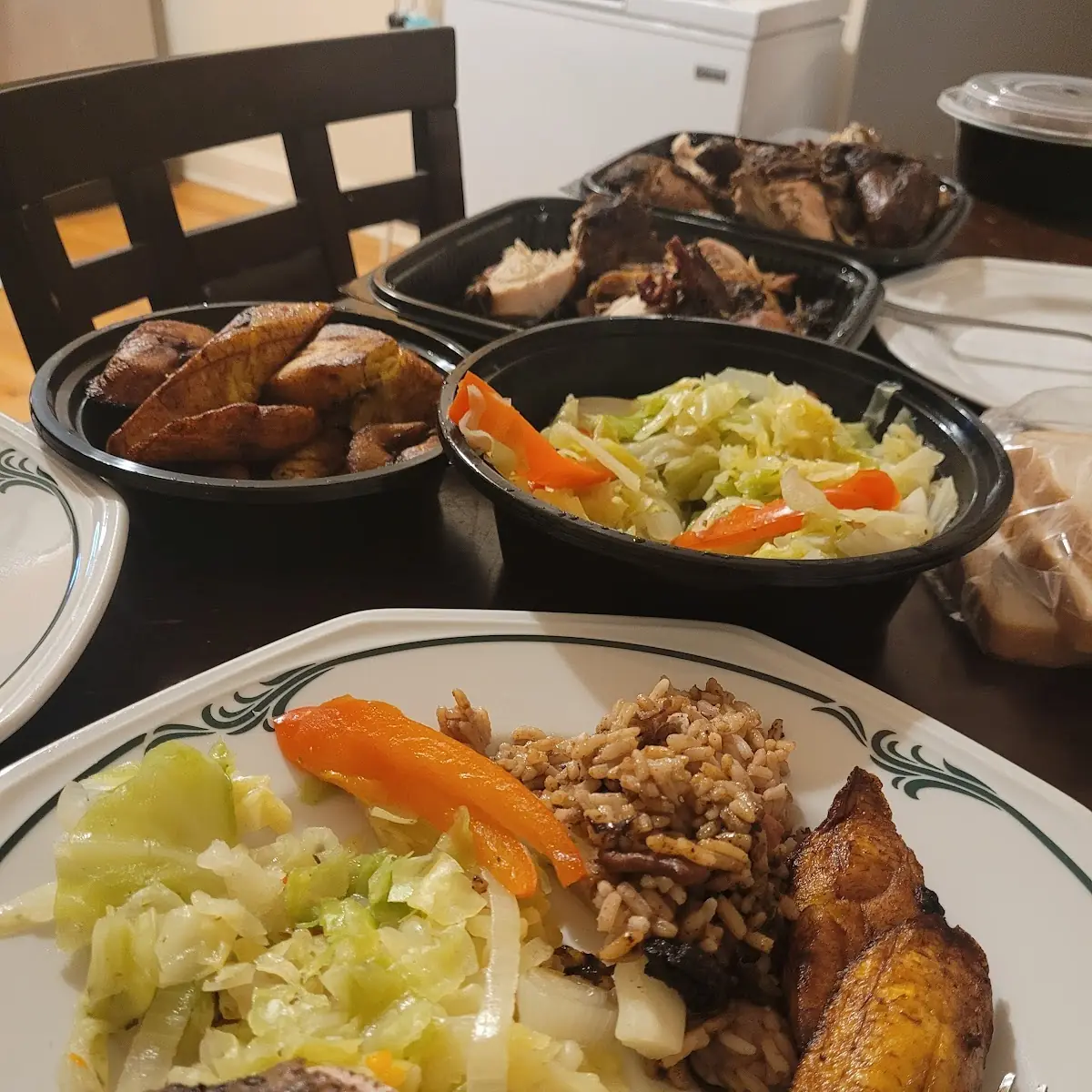 Plantains Beans Rice Jerk Chicken