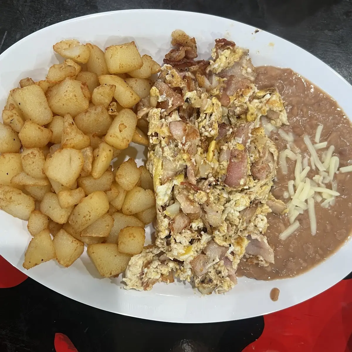 Con Papas Scrambled Egg Platter