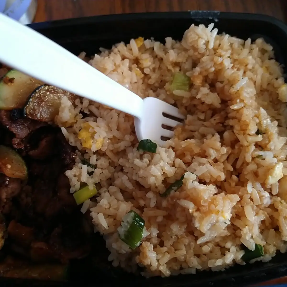 Steak with Zucchini and Fried Rice