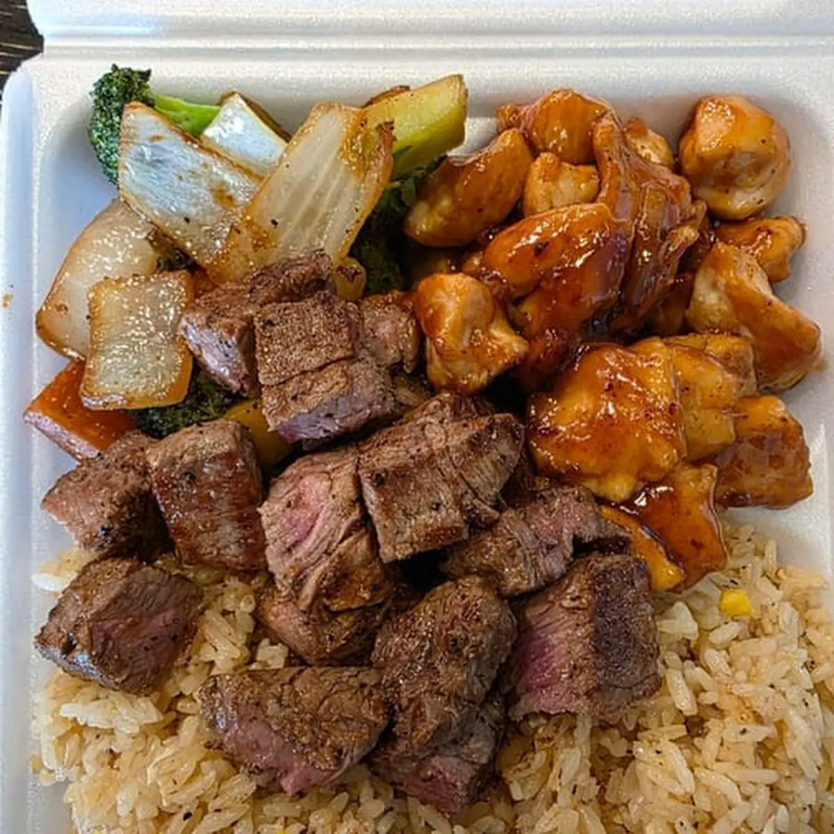 Grilled Seafood and Steak Bento Box