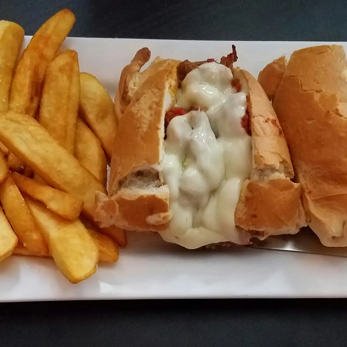 Philly Cheese Steak and Steak Fries