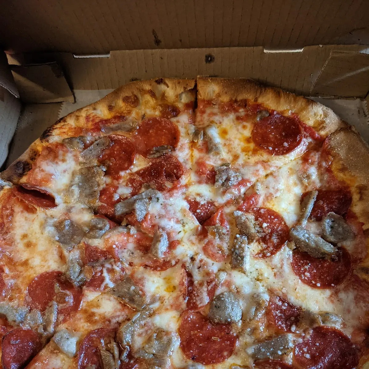 Pepperoni and Sausage Pizza