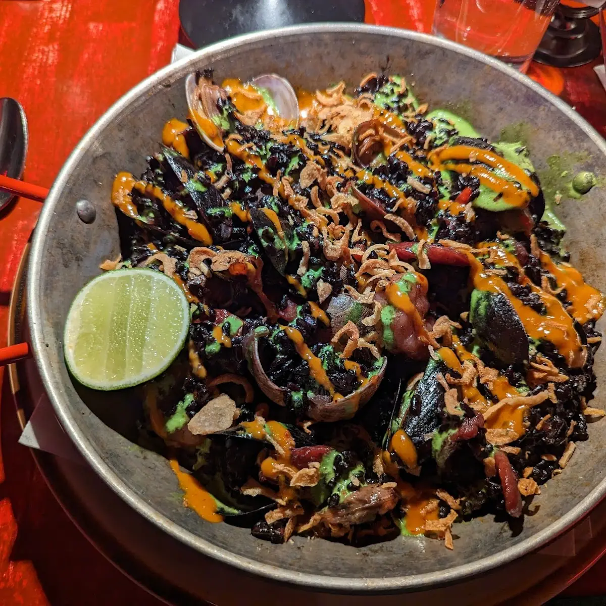 Black Rice Seafood Paella
