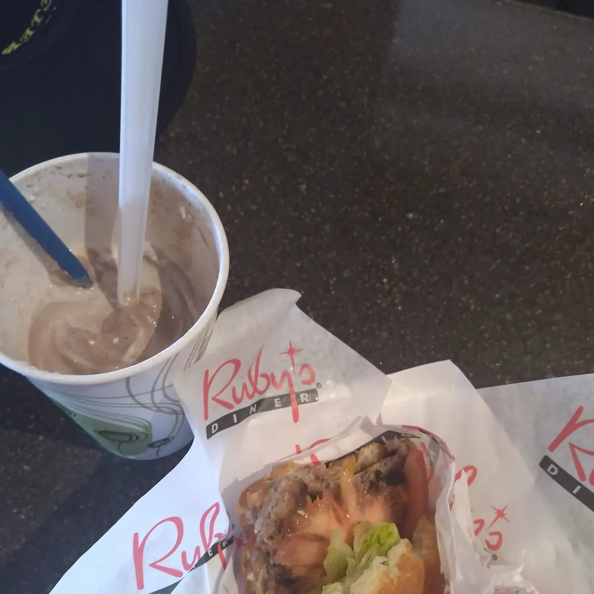 Oreo Shake and Guacamole Burger