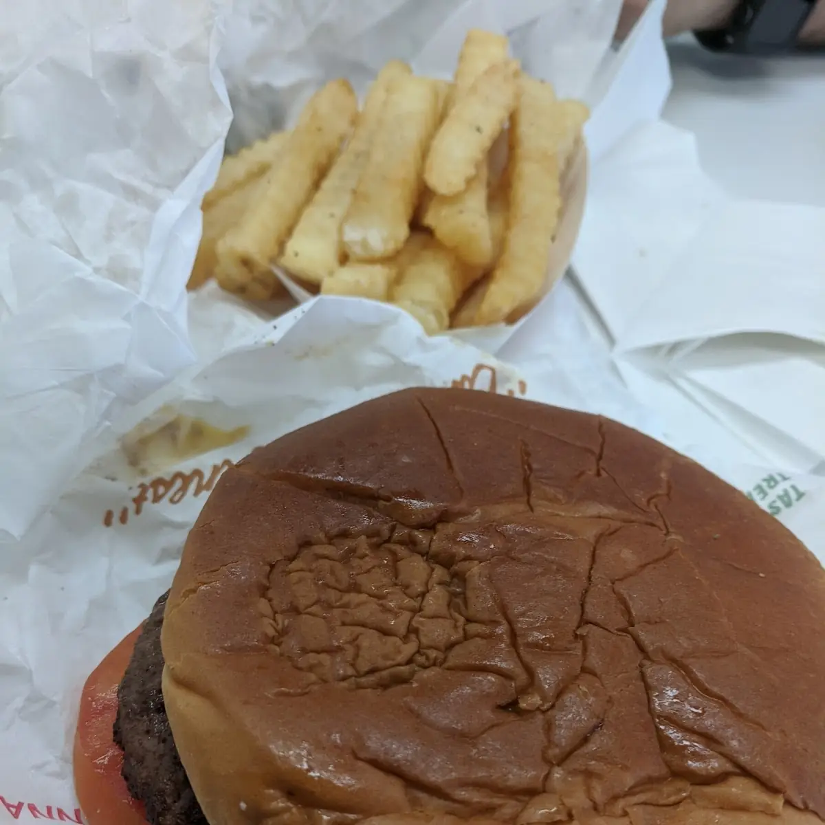 What-A-Cheese Burger and Fries