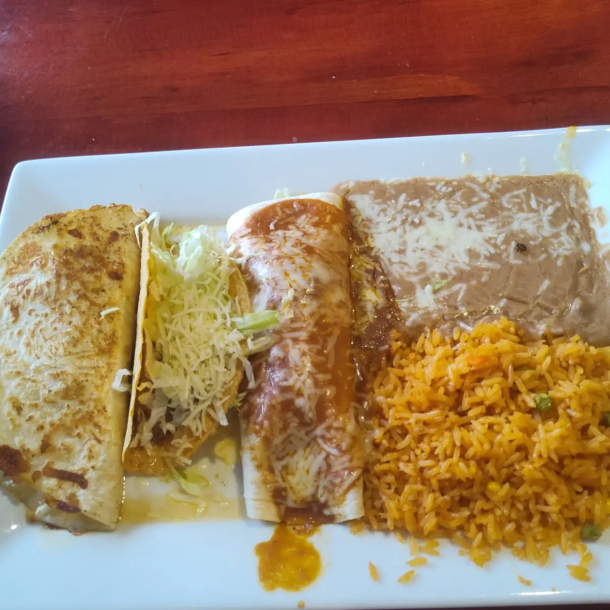 Enchilada Mexican Rice and Refried Beans
