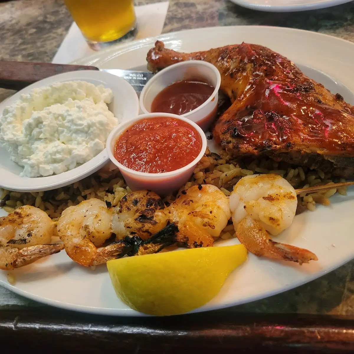BBQ Chicken and Shrimp