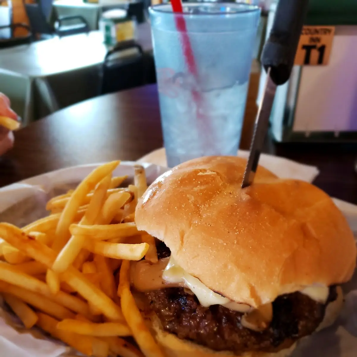 Mushroom and Swiss Burger