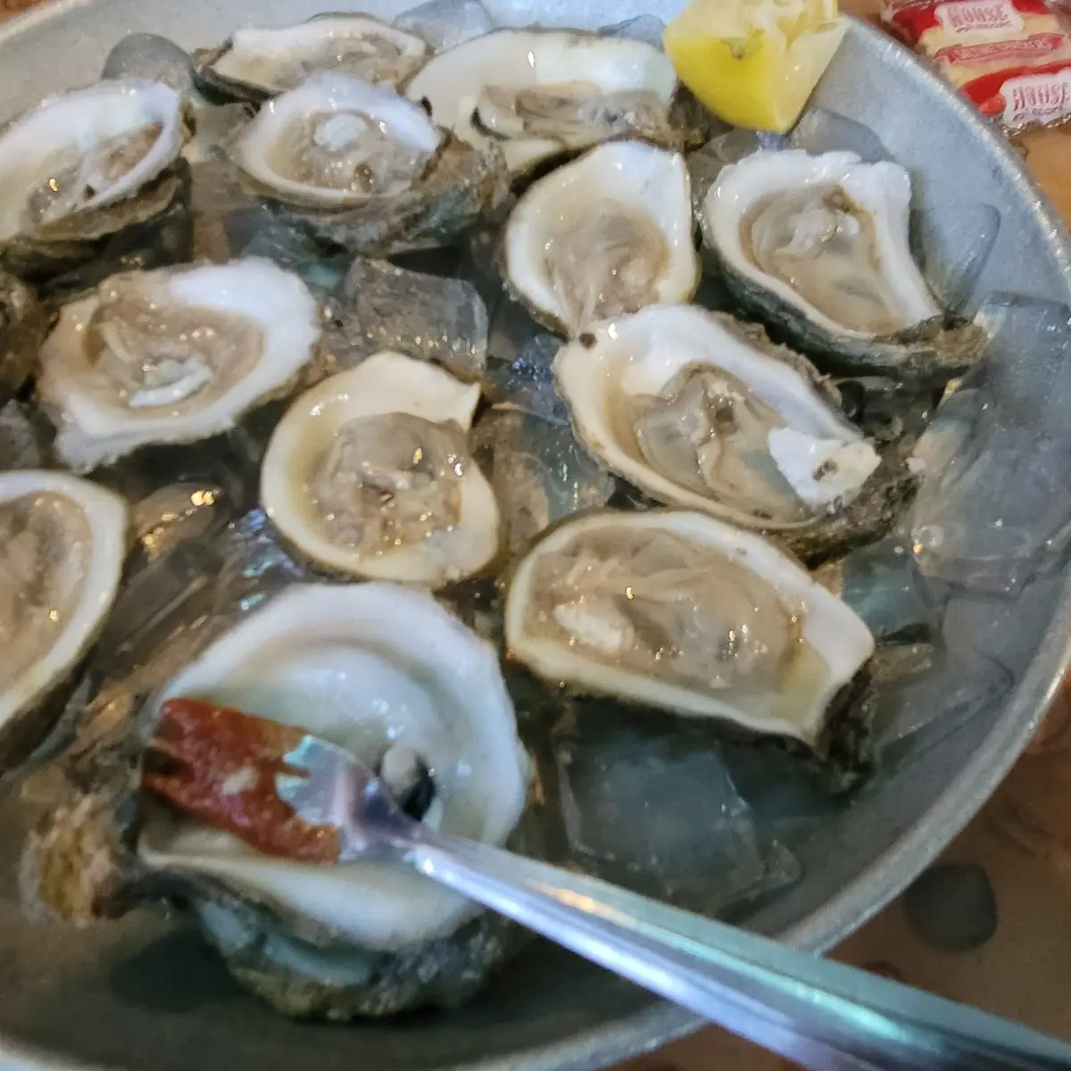 Raw Oysters on the Half Shell and Steamed Oysters