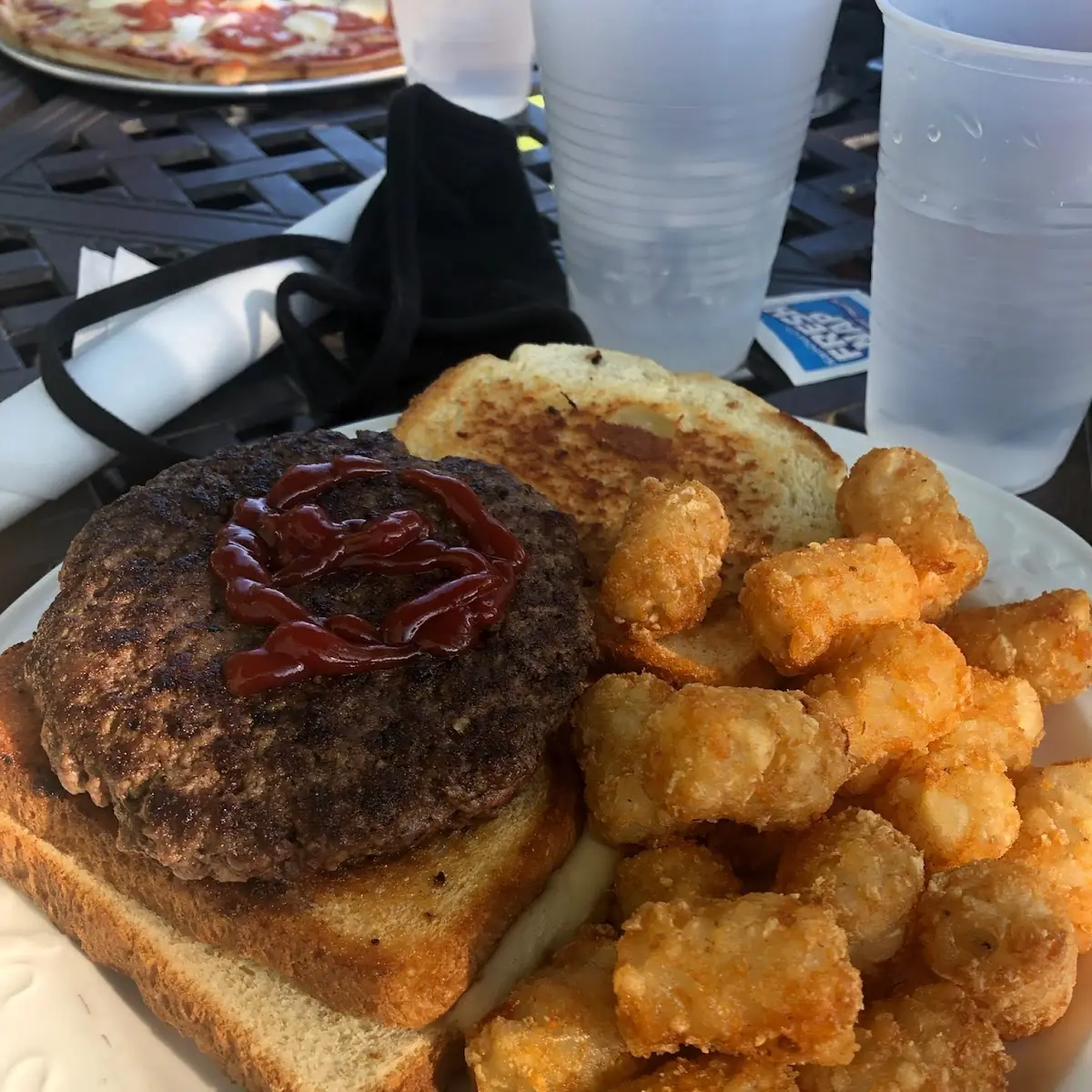 Burger with Grilled Cheese