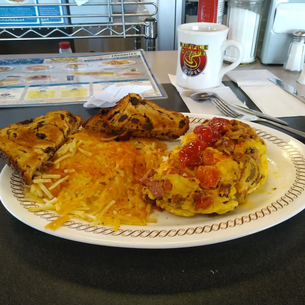 Omelet with Hash Browns