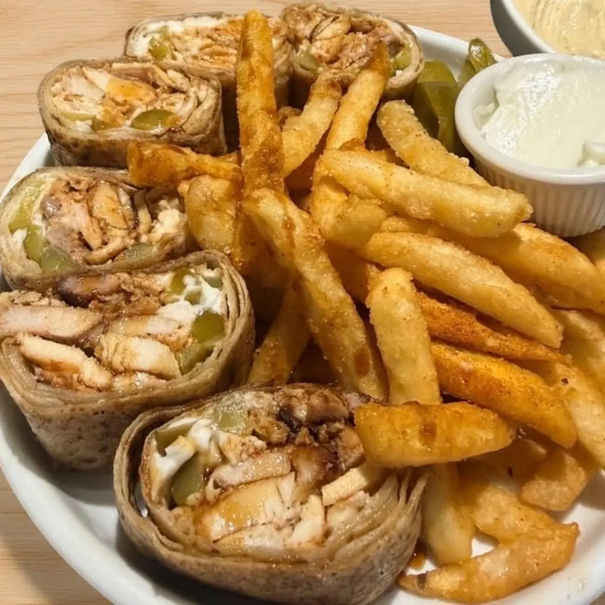Chicken Shawarma Wrap with Fries