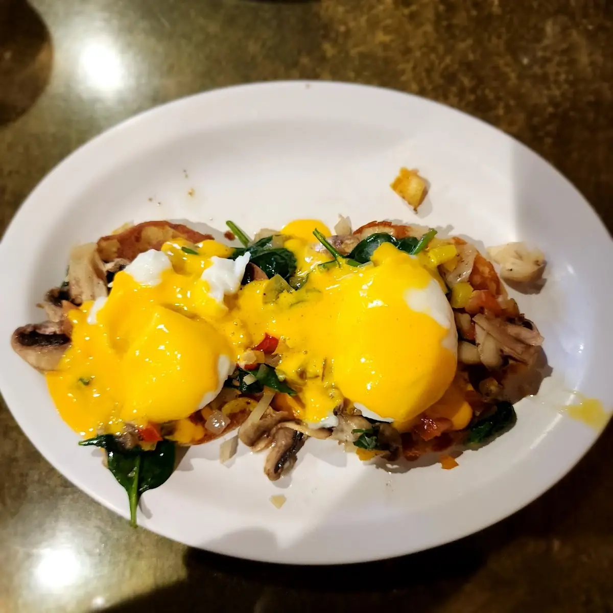 Poached Eggs Benedict with Hollandaise Sauce