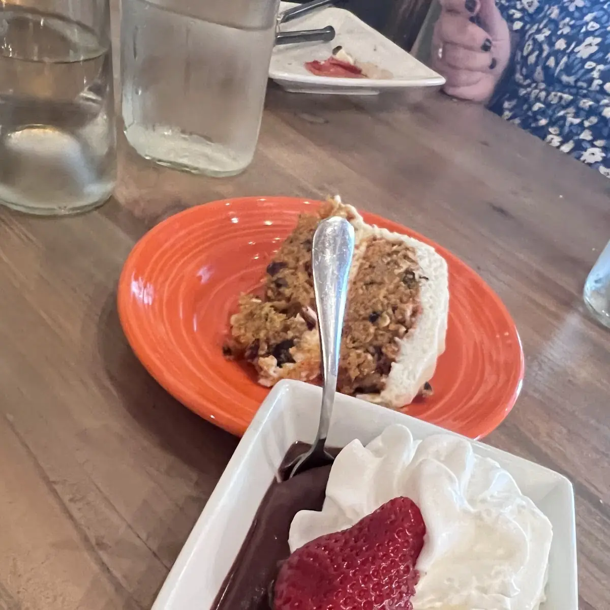 Carrot Cake and Chocolate Mousse