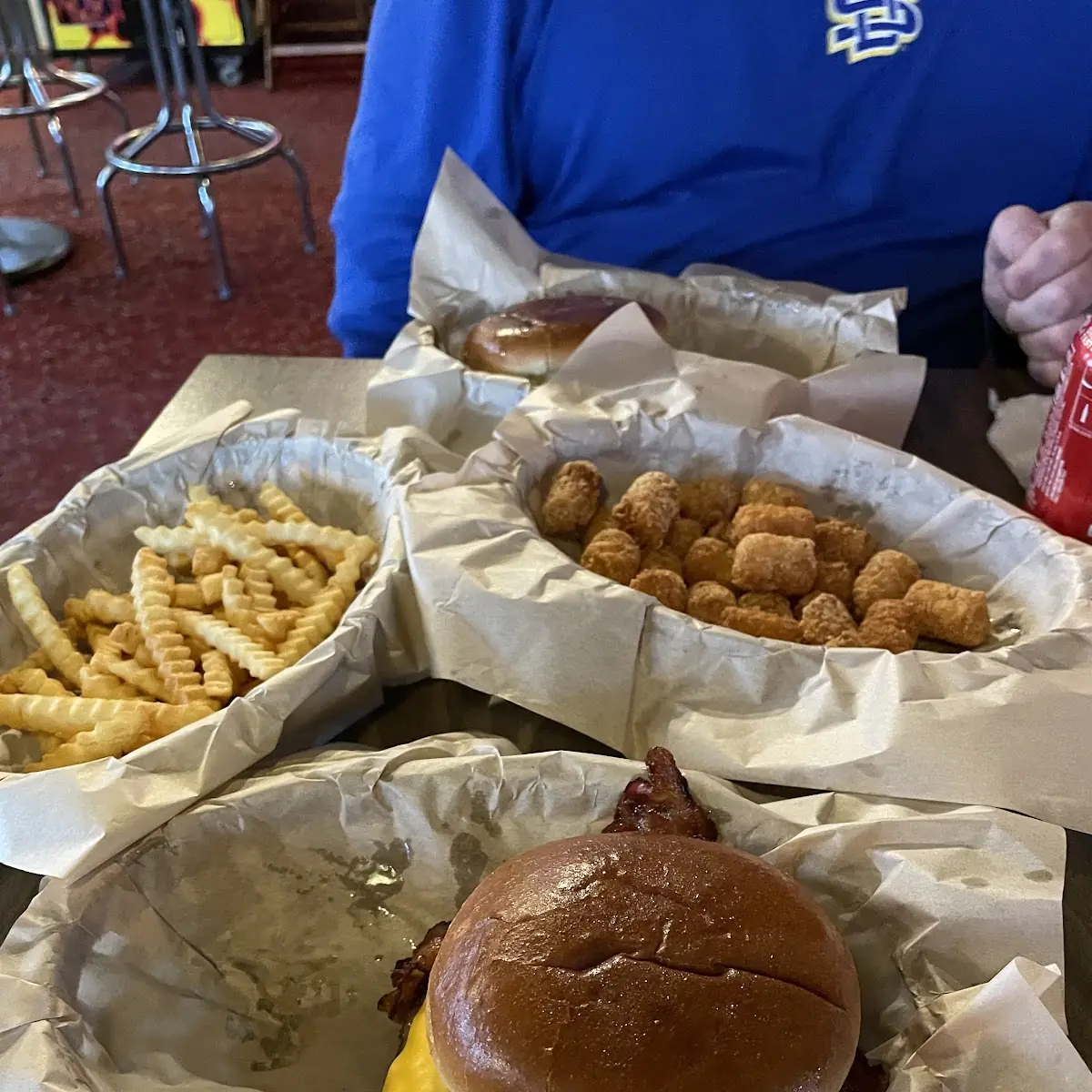 Bacon Cheeseburger and Fries