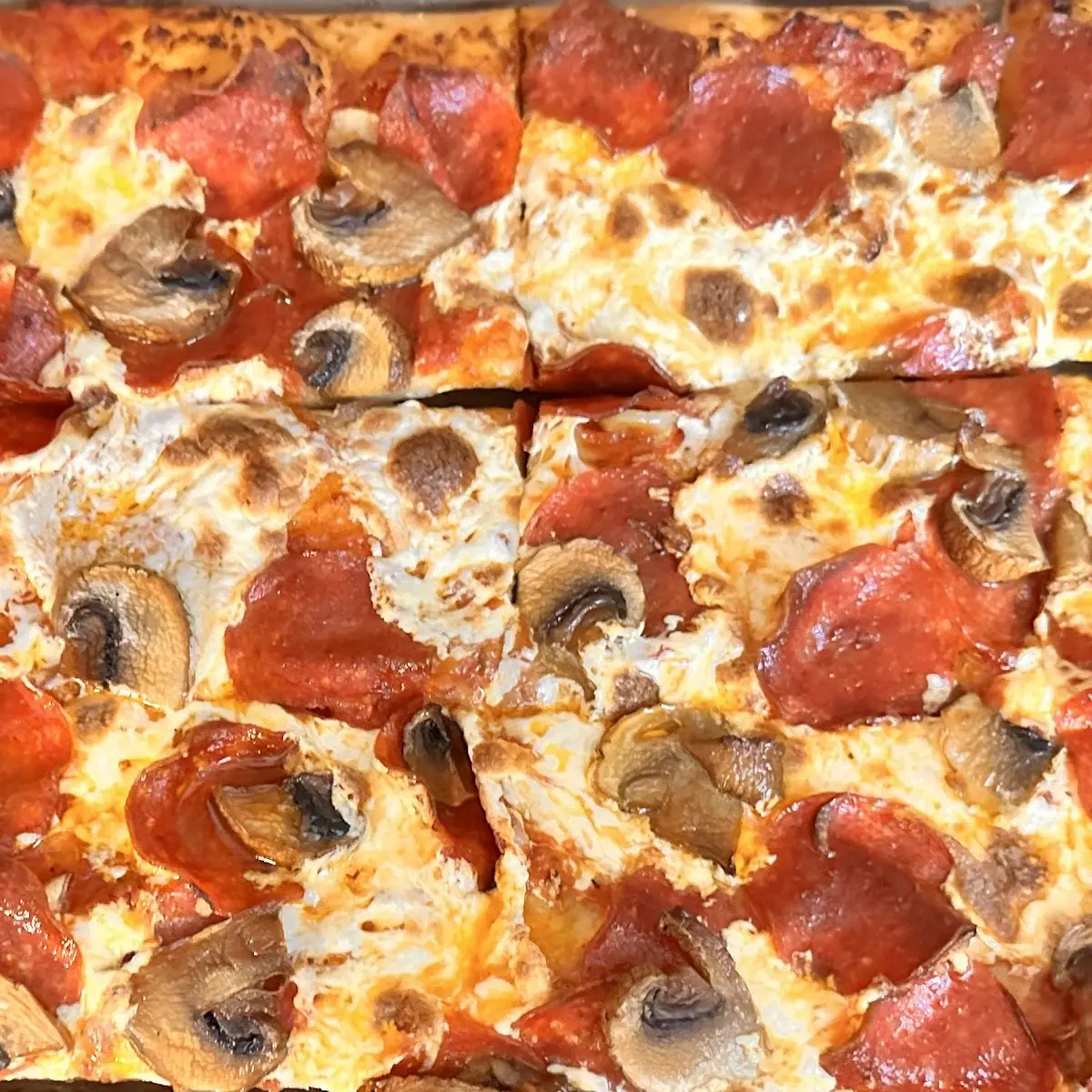 Pepperoni Mushroom Garlic w Fresh Mozzarella Cheese Sticks