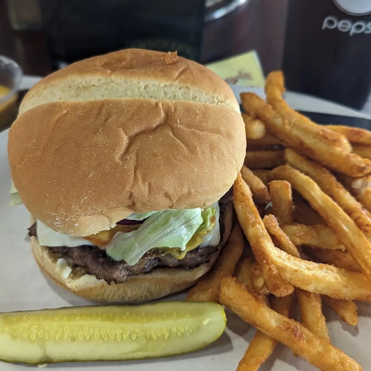 Cheese Burger with Fries