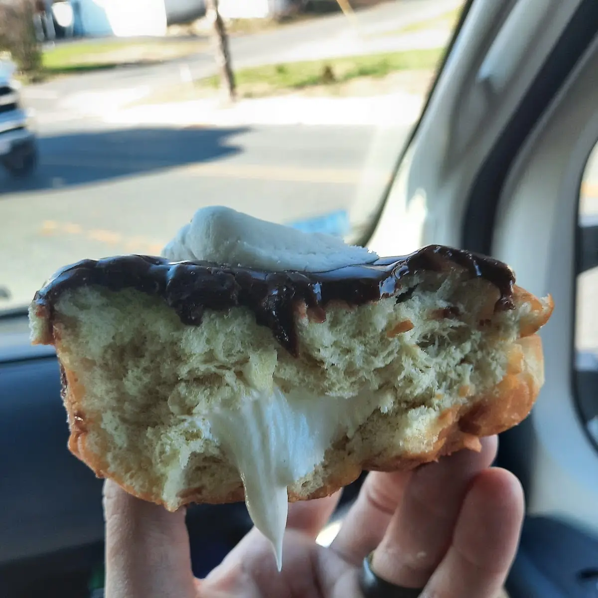 G.S Boston Creme Creme Cake Doughnut