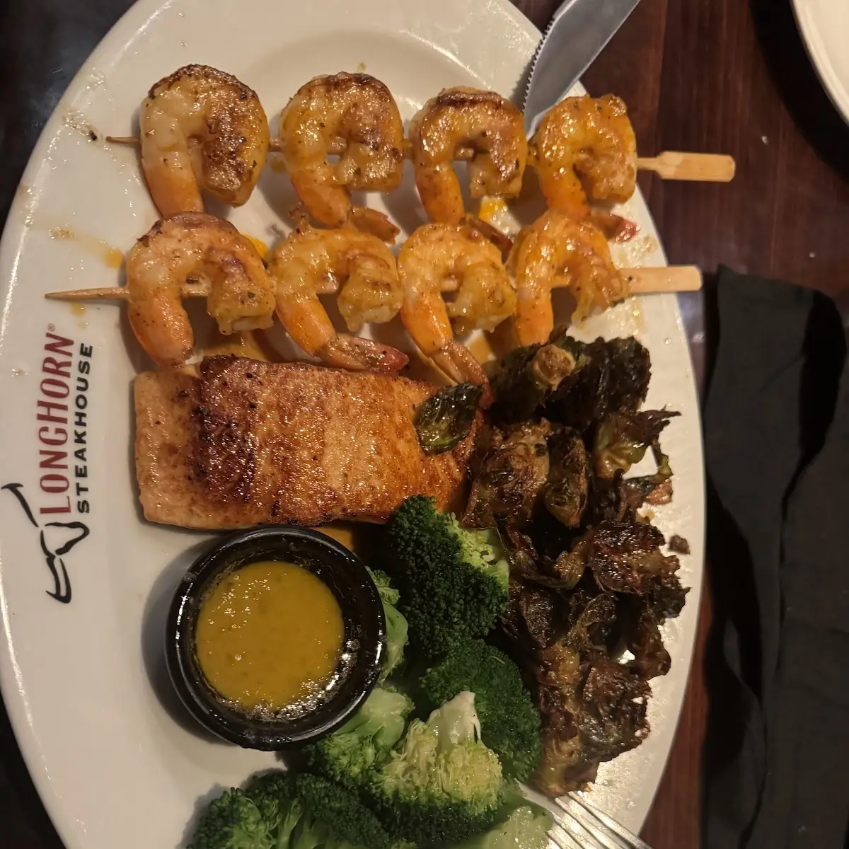 Longhorn Salmon with 8ct Redrock Grilled Shrimp