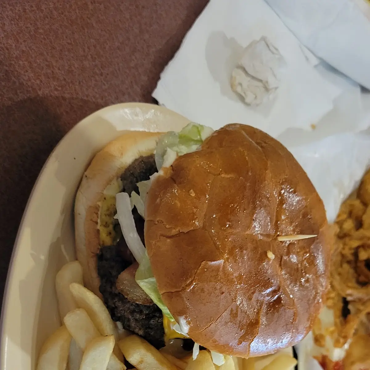 Bacon Cheese Burger with Fries