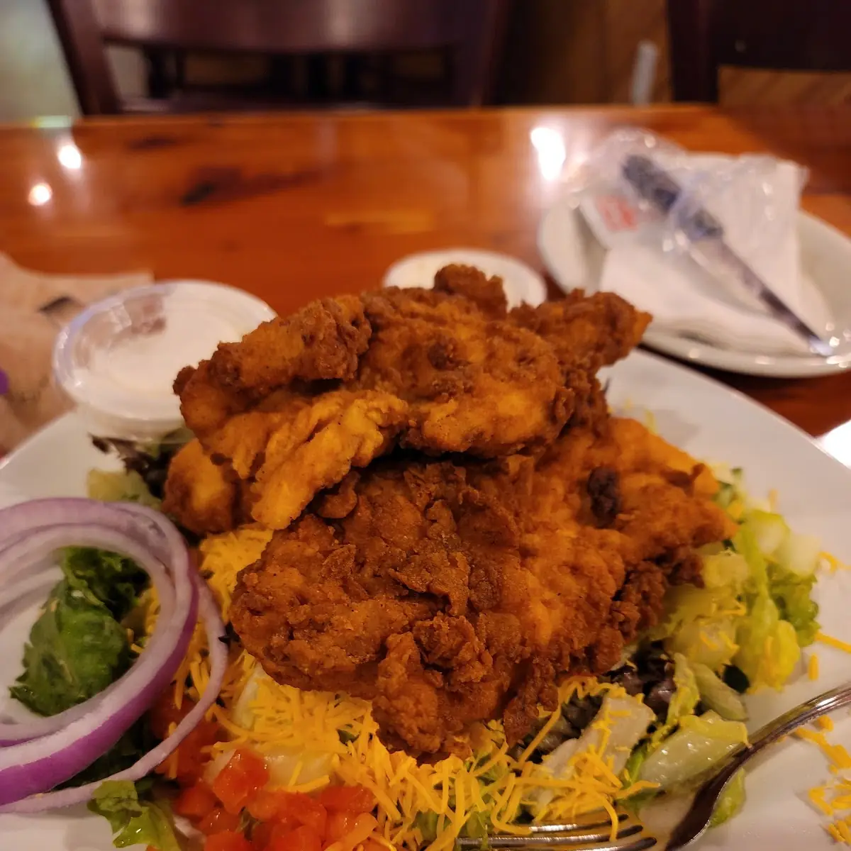 Fried Chicken Tender Salad
