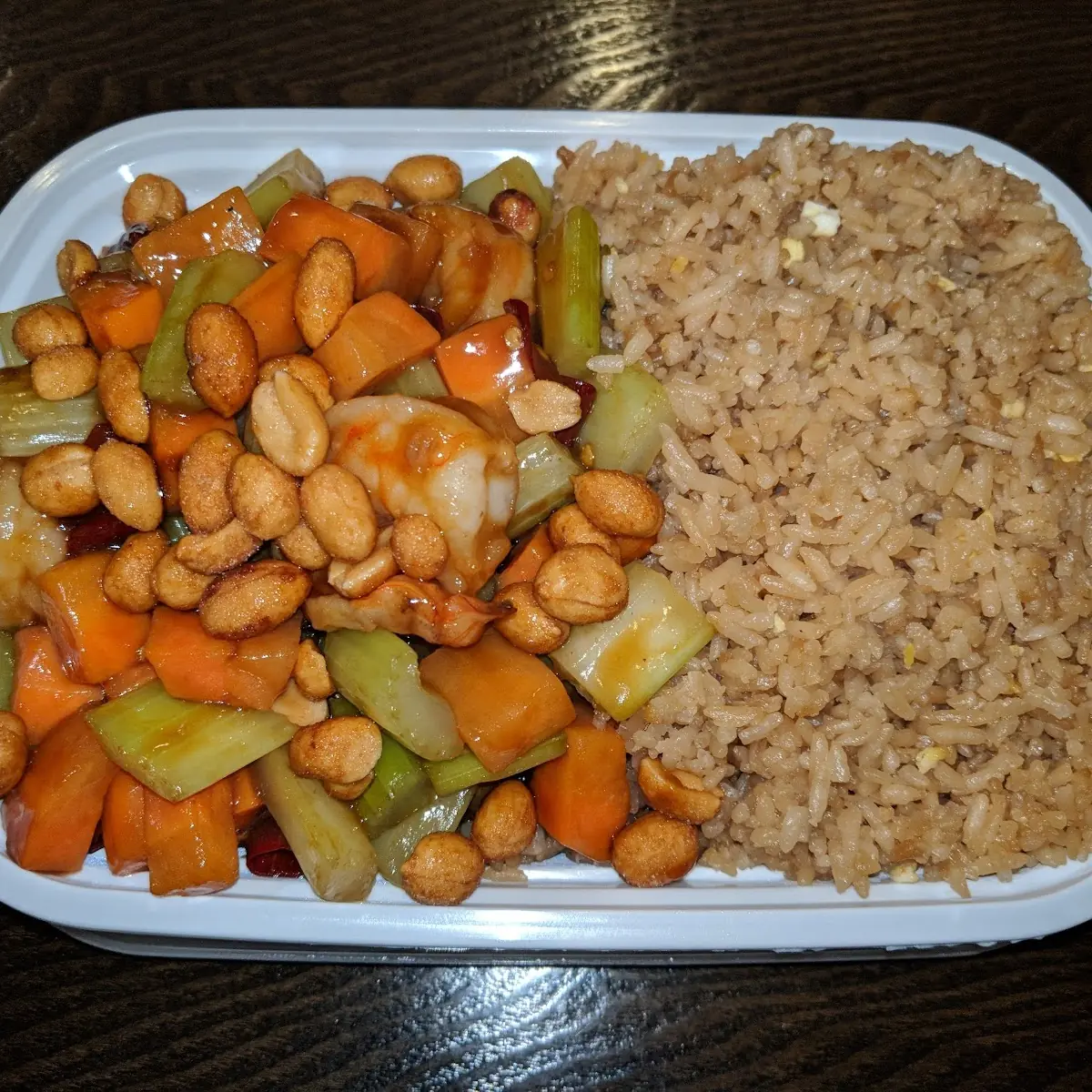 Kung Pao Shrimp and Fried Rice