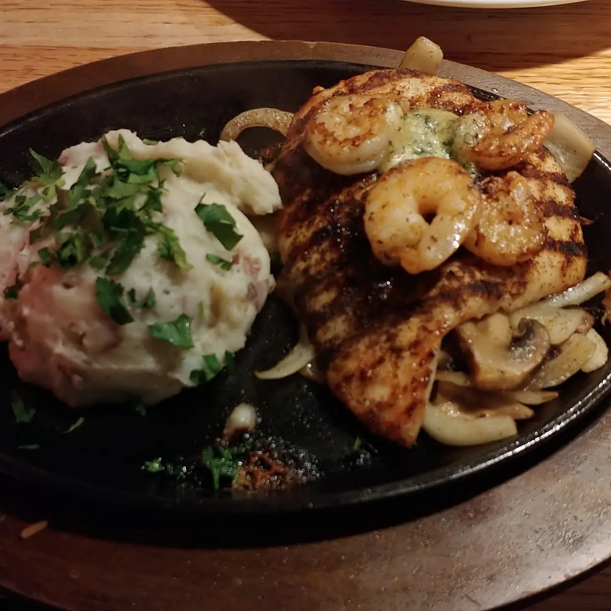 Bourbon Chicken and Shrimp