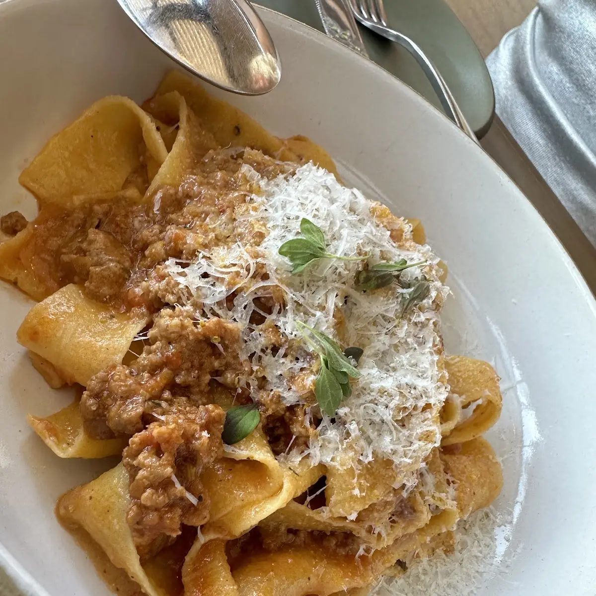 Pappardelle Pasta with Grated Cheese
