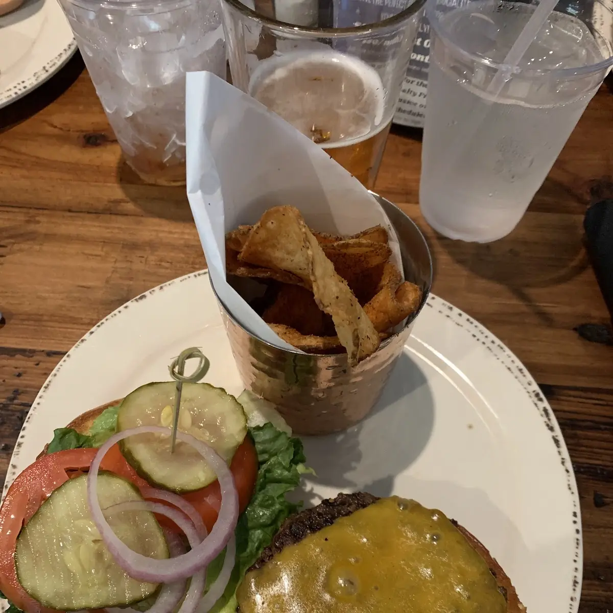 Burger with Cheddar Cheese