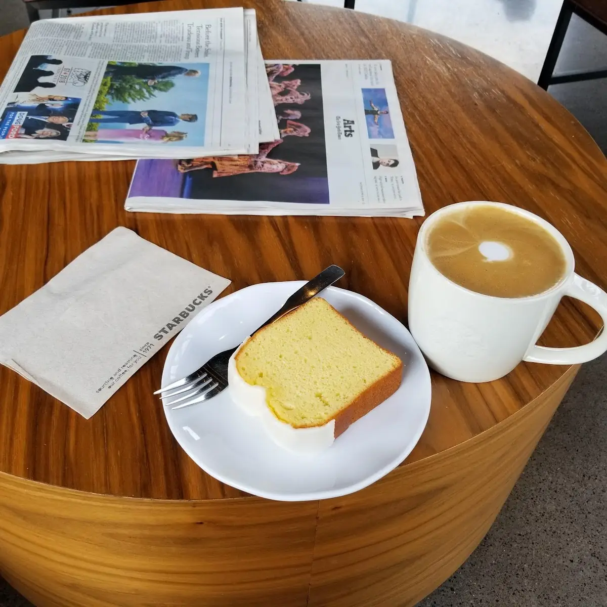 Flat White and Lemon Pound Cake